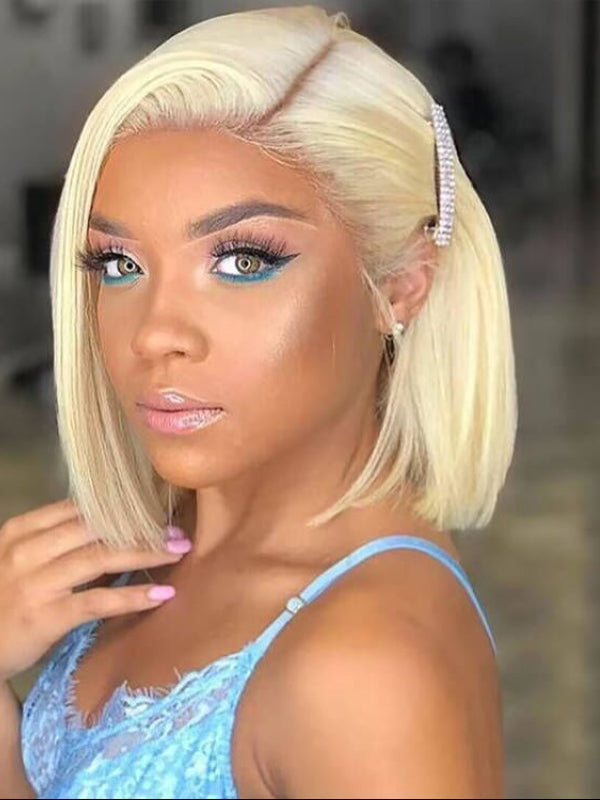 #613 Blonde Straight Bob Wig 7x6 Human Hair Wigs Blonde Magic - sterlyhair