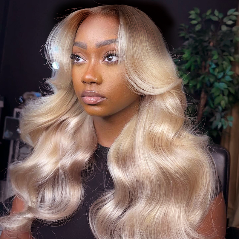 Sterly Chocolate Dipped Marshmallow Vibe 13x6 Lace Breathable Air Loose Body Wave / Straight Hair Wigs