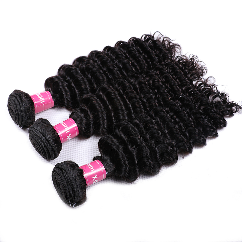 Sterly Hair Brazilian Virgin Hair  3 Bundles / 4 Bundles Deep Wave Bundles Human Hair Extensions