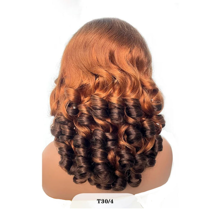 Super Double Drawn Vietnamese Raw Hair Bouncy Curls Hair Funmi Wig 13×6 Lace Frontal Wigs - sterlyhair