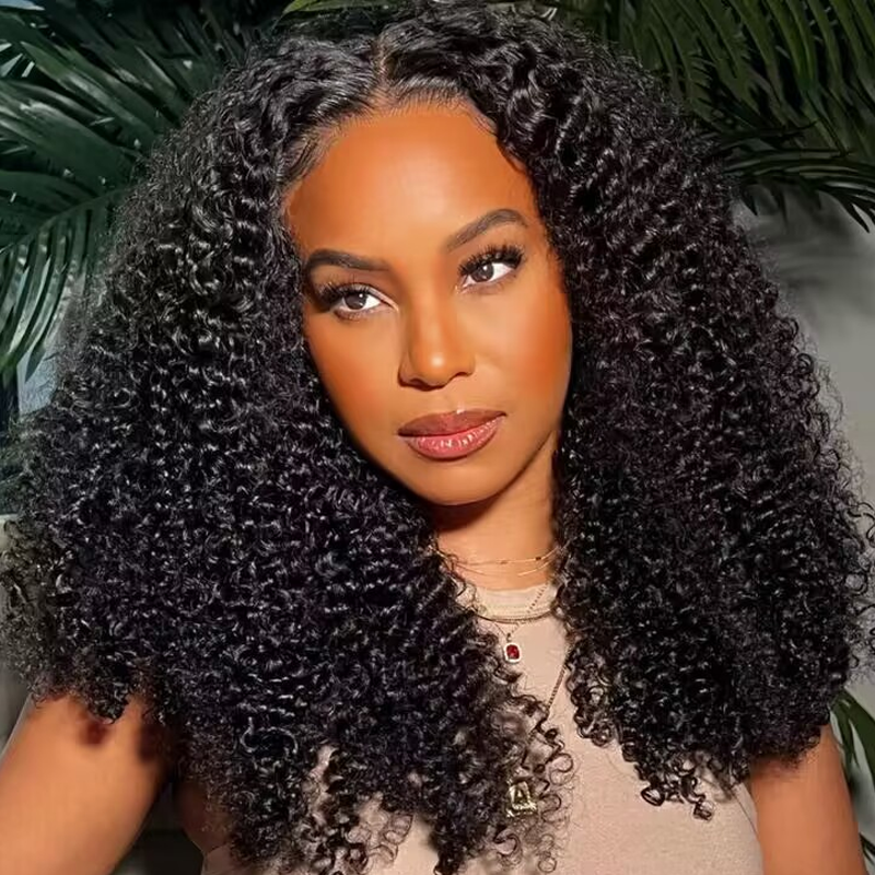 Kinky Curly Wig Glueless 13×6 PreMax Wig Flexi-Fit Drawstring Human Hair Wigs Pre Bleached - sterlyhair