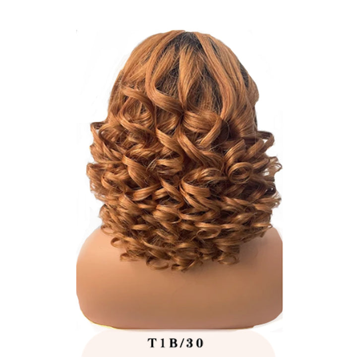 Super Double Drawn Vietnamese Raw Hair Bouncy Curls Hair Funmi Wig 13×6 Lace Frontal Wigs - sterlyhair