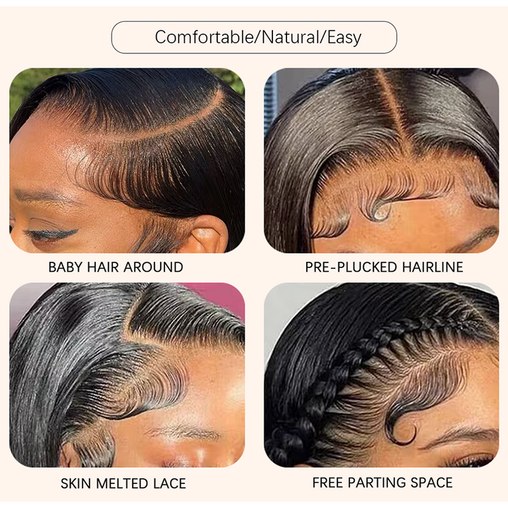 Super Double Drawn Bone Straight 13×6 Frontal Lace Wig Natural Raw Cuticle Aligned 250% Density - sterlyhair