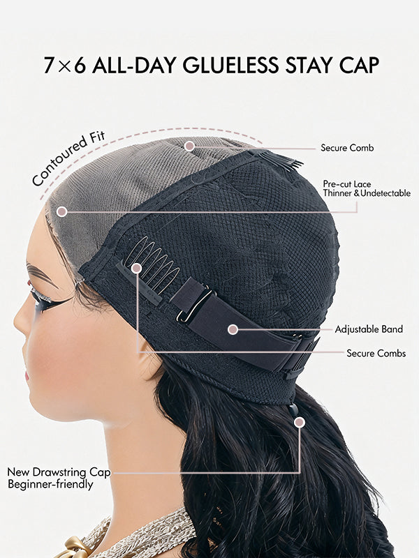 TikTok Hot | Wear Go 7x6 Burmese Curly Wave Glueless Texture Premium Hair Wig With Finger Coil Ends