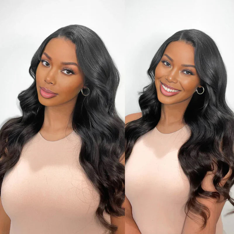 Raw Hair Clip In | Body Wave lnvisible Edge Clip in Hair Extensions For Black Women 8pcs With 18 Clips