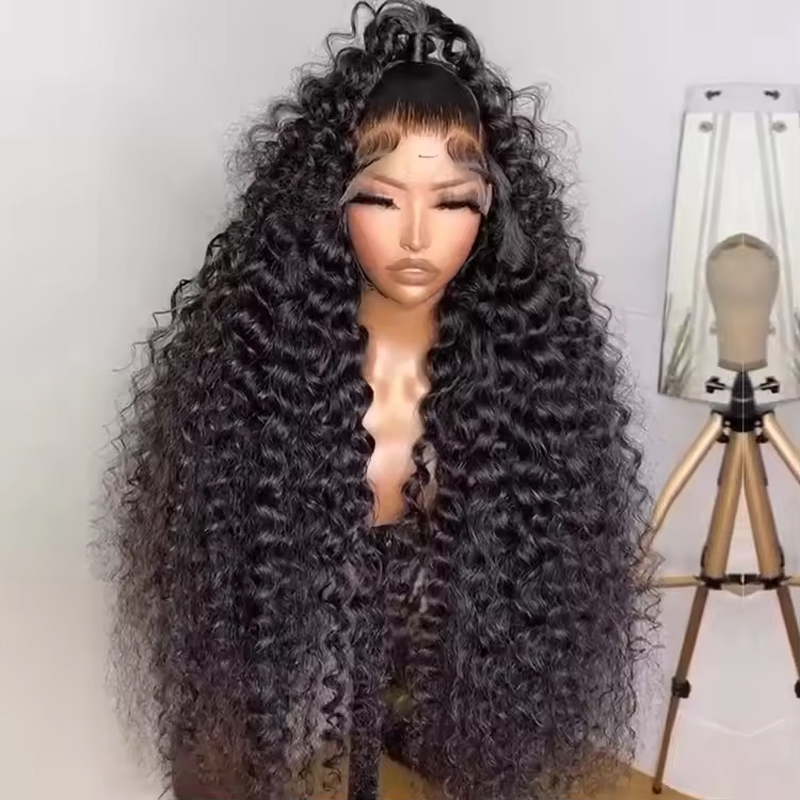Brazilian Super Double Drawn Loose Deep Wave Human Hair Wigs 13×6 Lace frontal Wig Raw Cuticle Aligned - sterlyhair