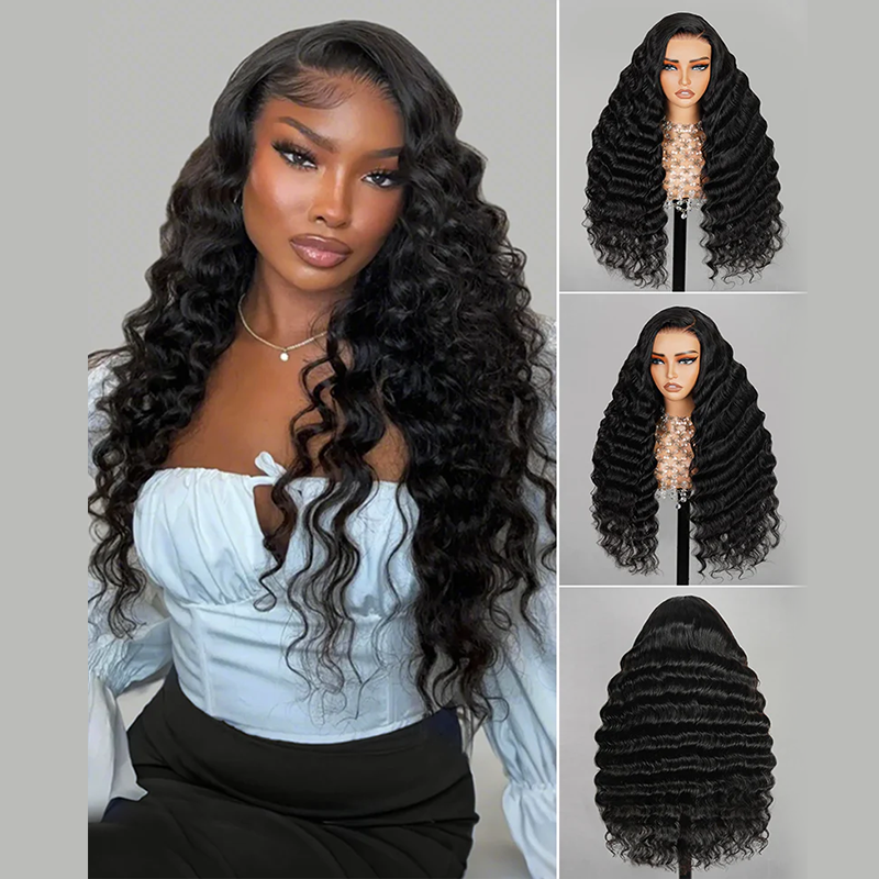 13x6 HD Lace Full Frontal Wig Undetactable HD Lace Loose Wave Human Hair Wig