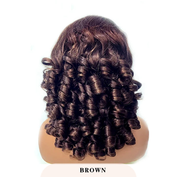 Super Double Drawn Vietnamese Raw Hair Bouncy Curls Hair Funmi Wig 13×6 Lace Frontal Wigs - sterlyhair