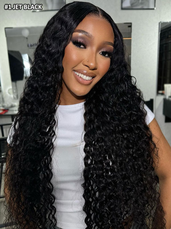 Affordable 16-34inch Sterly 13x6/7×6 Transparent Lace Deep Wave Front Wigs Natural Color/Jet Black