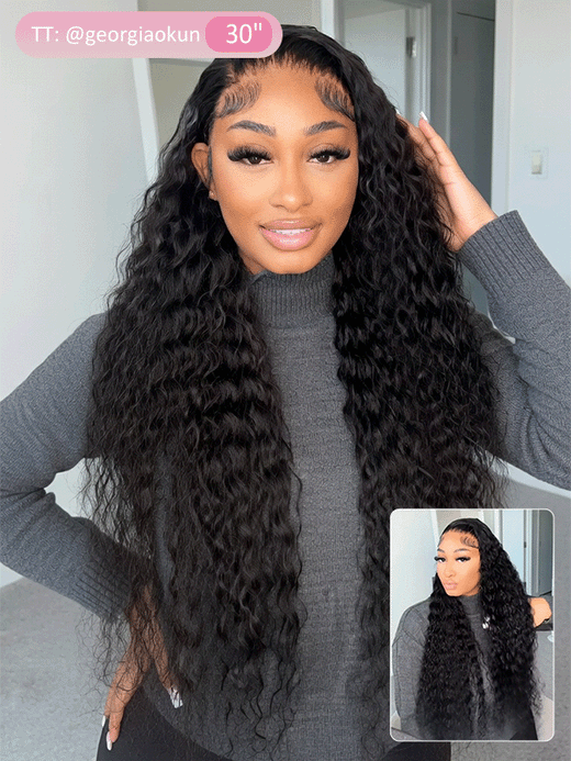 Affordable 16-34inch Sterly 13x6/7×6 Transparent Lace Deep Wave Front Wigs Natural Color - sterlyhair