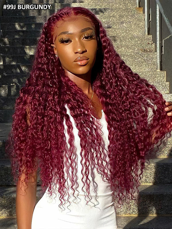 Affordable 16-34inch Sterly 13x6/7×6 Transparent Lace Deep Wave Front Wigs Natural Color/Jet Black