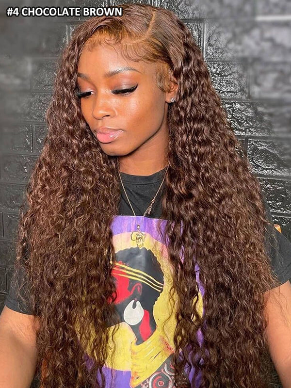 Affordable 16-34inch Sterly 13x6/7×6 Transparent Lace Deep Wave Front Wigs Natural Color/Jet Black