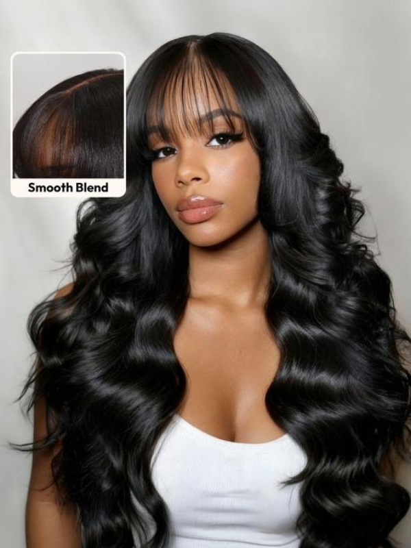 Affordable Put On and Go Realistic Glueless Yaki Body 2×4 Lace Minimalist Lace Wavy Yaki Human Hair Wigs No Leave Out - sterlyhair