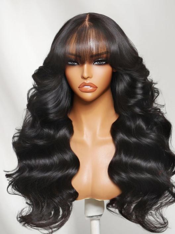 Affordable Put On and Go Realistic Glueless Yaki Body 2×4 Lace Minimalist Lace Wavy Yaki Human Hair Wigs No Leave Out - sterlyhair
