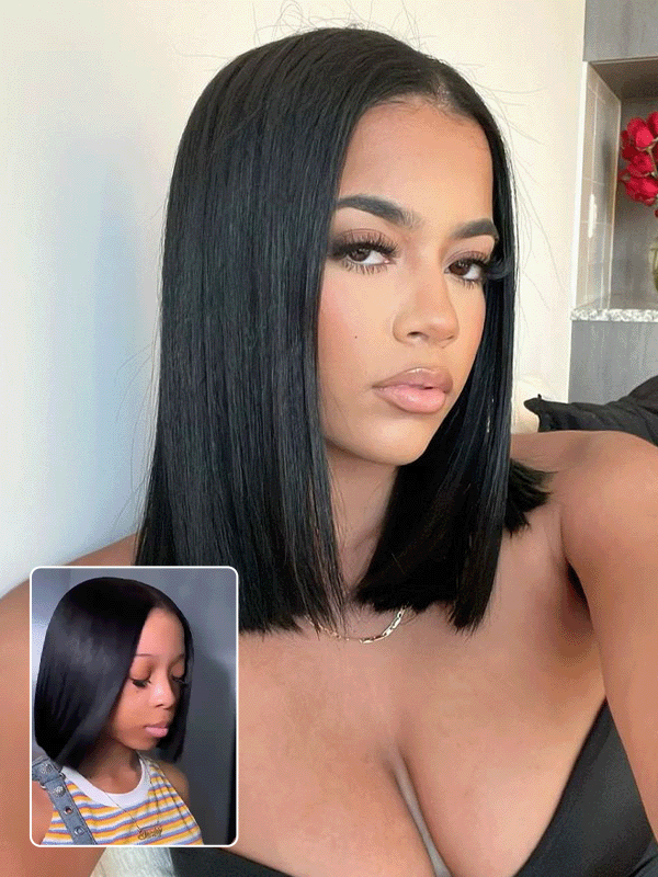 Sleek Blunt Cut Bob Wig 15A Raw Hair HD Lace Bone Straight Short Bob Wigs - sterlyhair