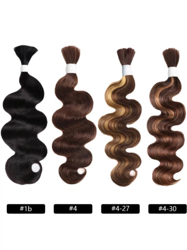 Body Wave Bulk Human Hair for Braiding No Weft 100% Unprocessed Human Braiding Hair for Boho Braids Wet and Wavy - sterlyhair