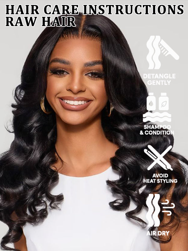 Raw Hair Wig | 13x6 HD Lace Full Frontal Wig Undetactable HD Lace Loose Body Wave Human Hair Wig - sterlyhair