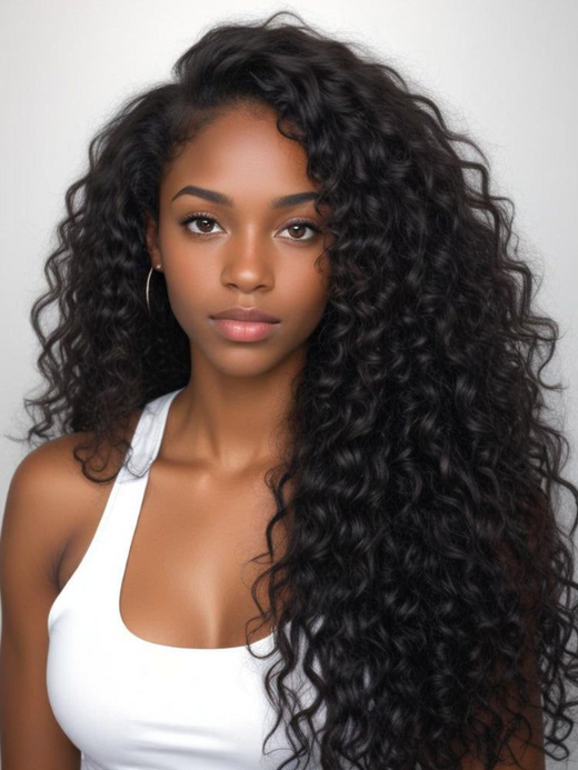 Brazilian Super Double Drawn Loose Deep Wave Human Hair Wigs 13×6 Lace frontal Wig Raw Cuticle Aligned - sterlyhair
