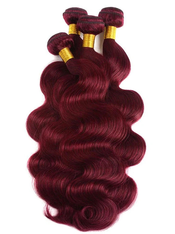 Burgundy 99J Body Wave Bundles Human Hair Extenciones for Women - sterlyhair