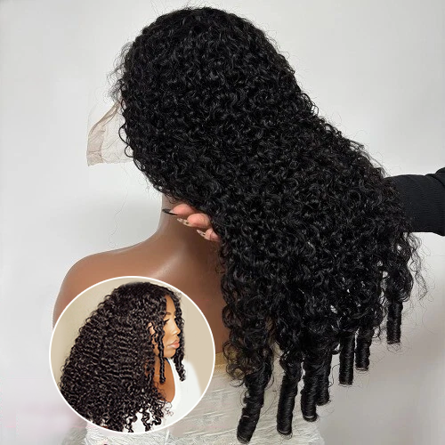 13×6 Lace Burmese Curly Wig Premium Super Double Drawn Wig Natural Color / Chocolate Brown