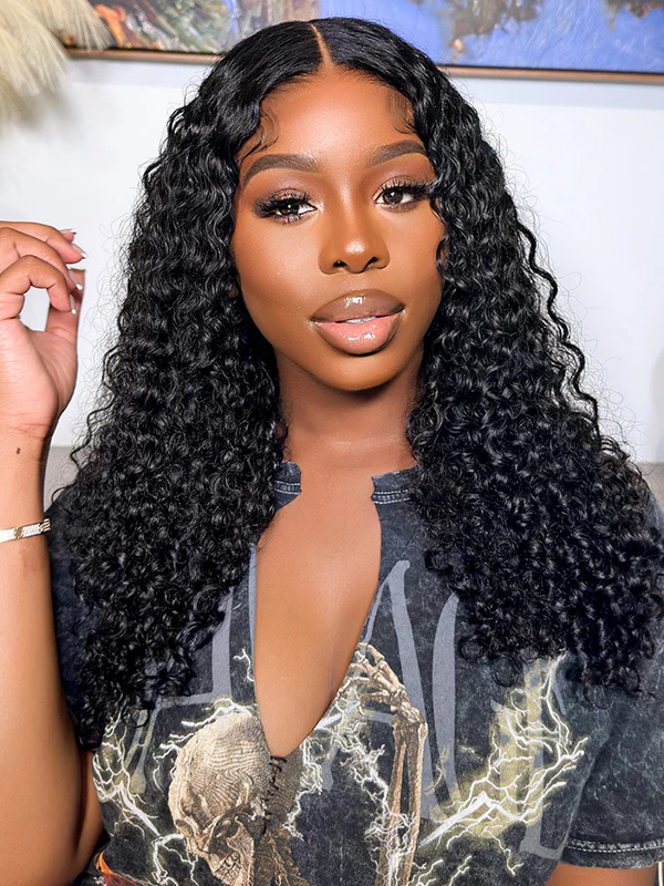 Curly 6×6/7×5 Pre Cut Lace Wigs Pre-bleached Knots Wear Go Glueless Wig - sterlyhair