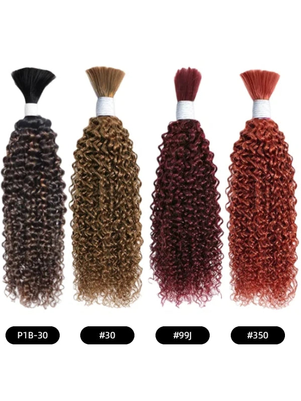 Curly Wave Bulk Human Hair For Braiding No Weft 100% Human Hair Extensions Micro Braiding Hair 100g/Bundle - sterlyhair
