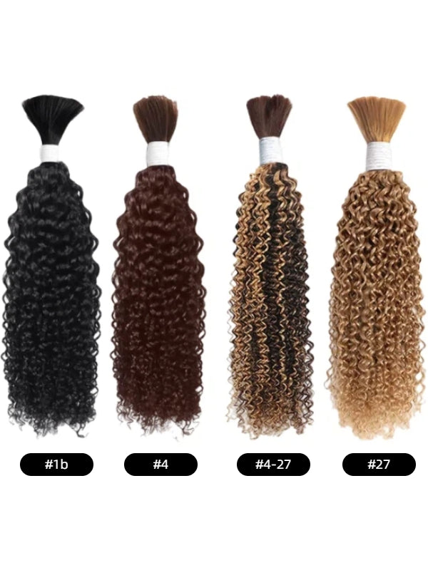 Curly Wave Bulk Human Hair For Braiding No Weft 100% Human Hair Extensions Micro Braiding Hair 100g/Bundle - sterlyhair