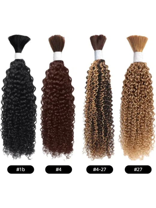 Curly Wave Bulk Human Hair For Braiding No Weft 100% Human Hair Extensions Micro Braiding Hair 100g/Bundle - sterlyhair
