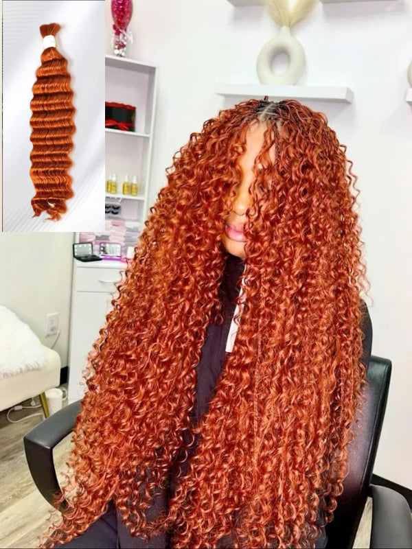 Deep Wave Bulk Human Hair For Braiding No Weft 100% Human Hair Extensions Micro Braiding Hair 100g/Bundle