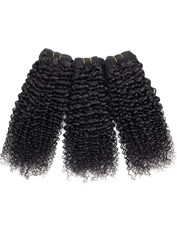 Double Drawn Raw Virgin Cuticle Aligned Curly Wave Human Hair Bundles - sterlyhair