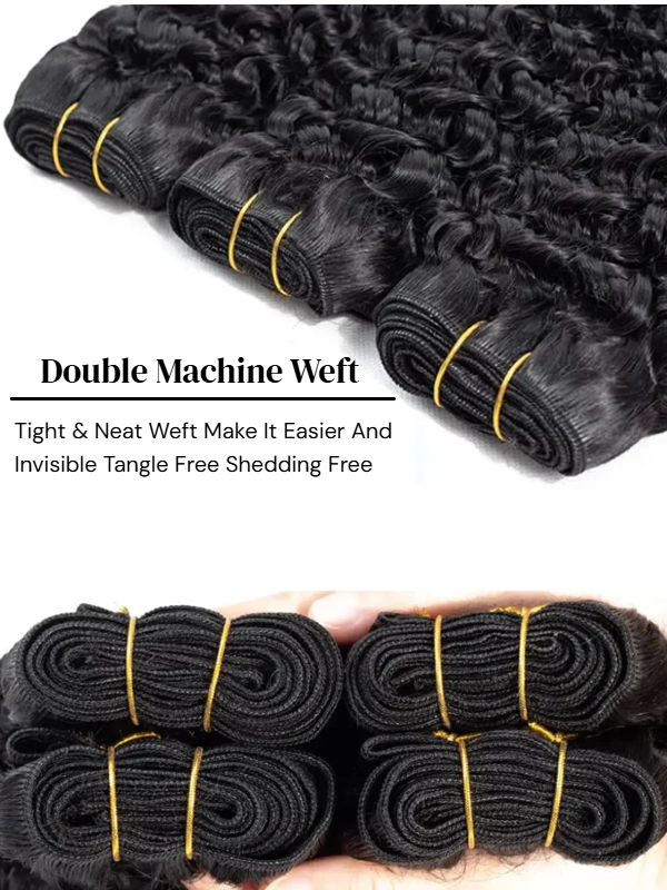 Double Drawn Raw Virgin Cuticle Aligned Curly Wave Human Hair Bundles - sterlyhair