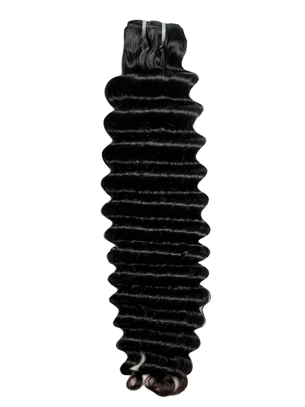 Double Drawn Raw Virgin Cuticle Aligned Deep Wave Human Hair Bundles - sterlyhair