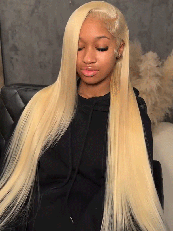 Sterly #613 Blonde 13x6 Long Body Wave / Deep Wave / Straight Lace Front Human Hair Wigs Blonde Magic - sterlyhair
