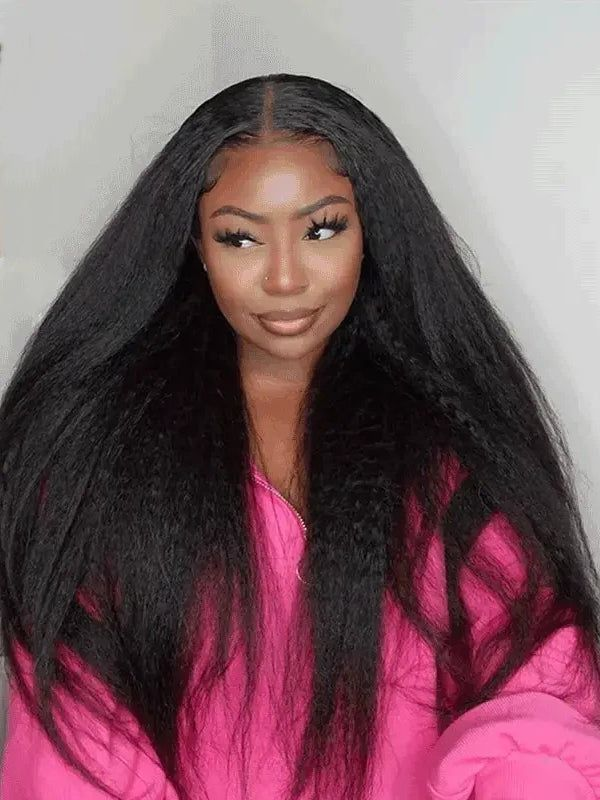 Glueless 13x6 Kinky Straight Wig 16-34inch Transparent HD Lace Frontal Wigs Sterly Hair - sterlyhair