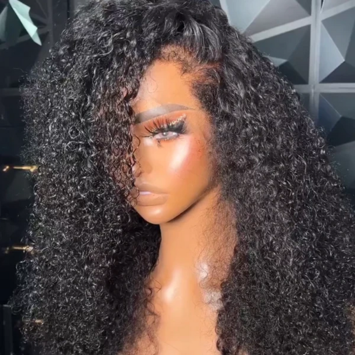 Type 4C Edges Wig | Glueless Burmese Curly 4c Hairline 7×6/13×6 Human Hair Wigs - sterlyhair