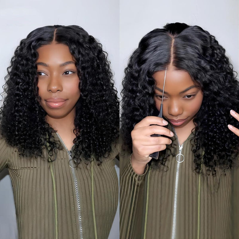Sterly Glueless 13x6 Deep Wave Bob Wig Human Hair Wig 180% Density - sterlyhair