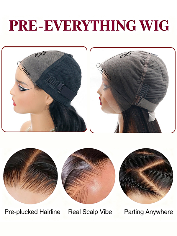 Wear Go 7x6 Deep Wave Glueless Wig HD Lace Front Wig With Invisi - Drawstrings - sterlyhair