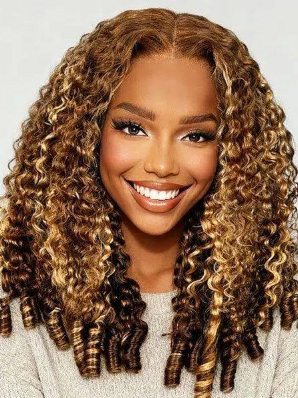 Highlight Color #4/27 Raw Burmese Curly Bundles 100% Human Hair Bundle Sterly Hair