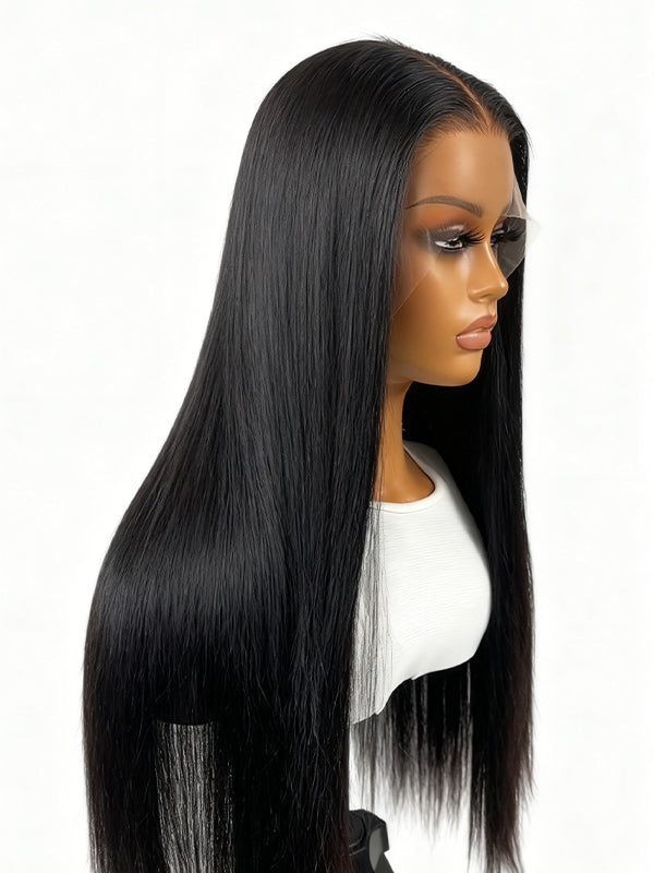 Raw Hair | #1 Jet Black Parting Max 9x6 / 13x6 HD Lace Wig Straight Hair Wig