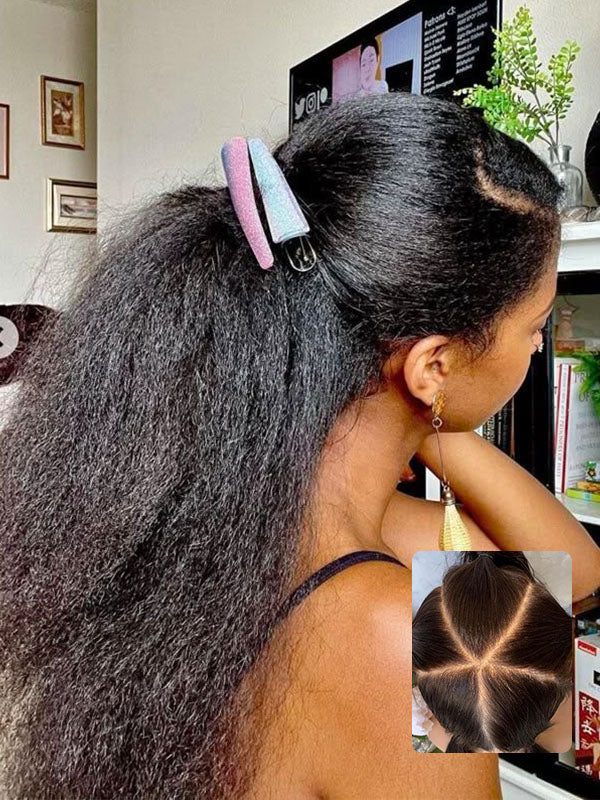 Kinky Straight Full Lace Human Hair Wig Sterly 100% Human Hair Wigs - sterlyhair