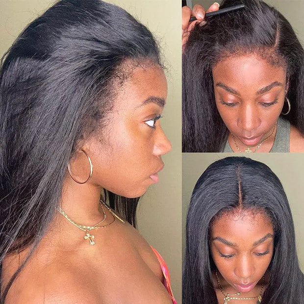 Type 4C Edges Wig | Wear and Go Glueless Straight 7×6/13×6 Human Hair Wigs - sterlyhair