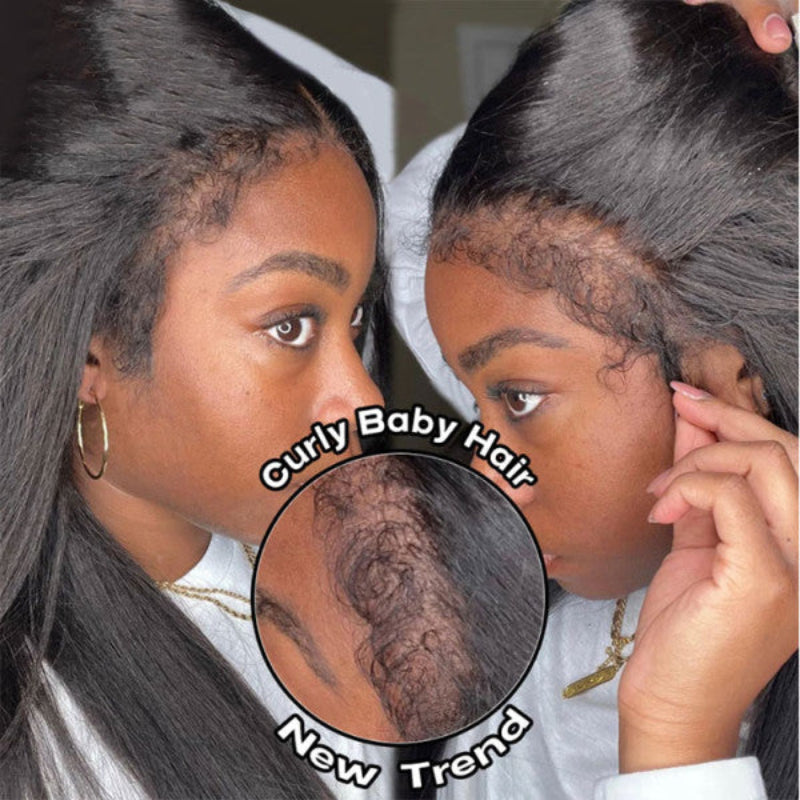 Type 4C Edges Wig | Wear and Go Glueless Straight 7×6/13×6 Human Hair Wigs