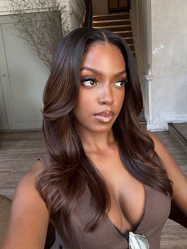 Layered Cut Yaki Loose Body Wave Wig Human Hair Wigs 220% Density - sterlyhair