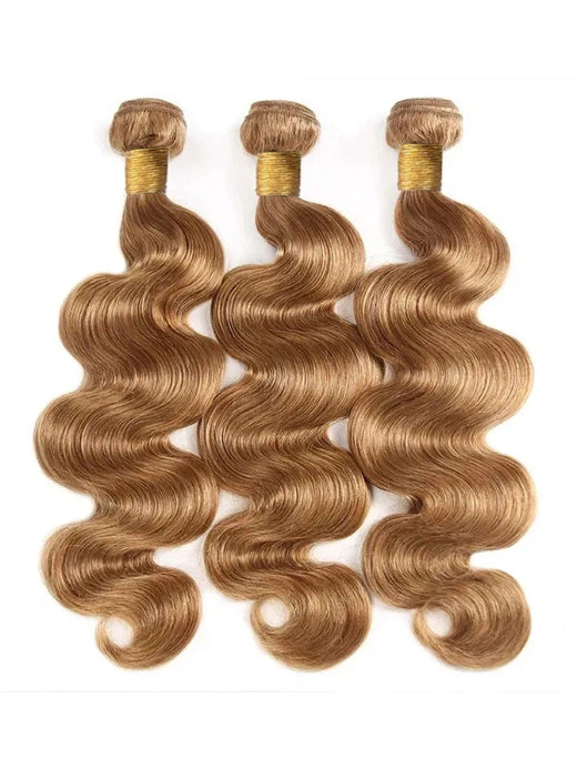 Light Blonde #27 Colored Body Wave Bundles Human Hair Bundles 3/4 PCS Bundle Deals Hair Extensions - sterlyhair