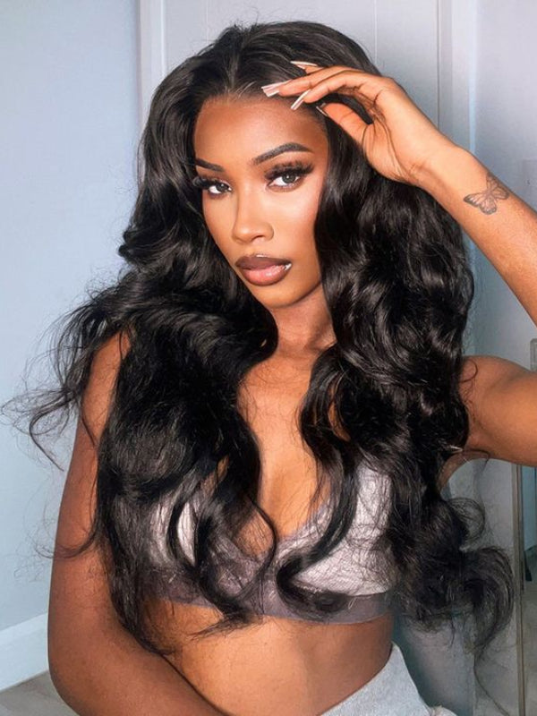 New Drawstring V Part Body Wave Wig No Leave Out And No Sew In Human Hair Wigs - sterlyhair