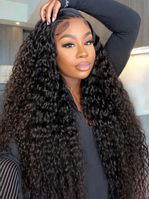 TikTok Hot | New Drawstring V Part Glueless No Leave Out Burmese Curly Human Hair Wig Beginner Friendly - sterlyhair