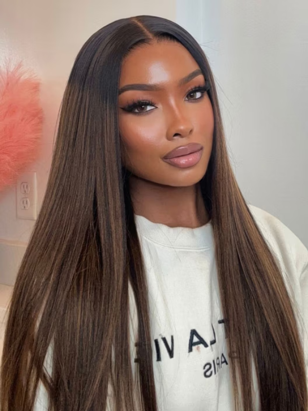 TikTok Hot | FB30 Glueless New Drawstring V Part Straight Hair Wig No Leave Out No Sew In Human Hair Wigs - sterlyhair