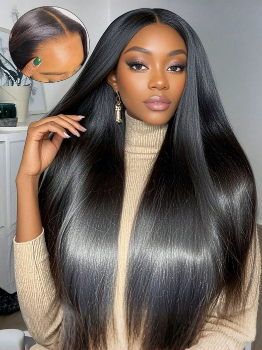 TikTok Hot | Affordable Glueless V Part Straight Wig 250% Density No Leave Out No Sew In Human Hair Wigs - sterlyhair