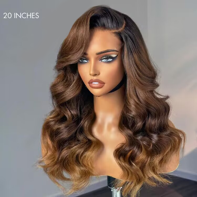 Special Offer | Parting Max 9x6 Glueless Wig Ombre Brown Loose Body Wave Wig Pre Bleached Ready to Go