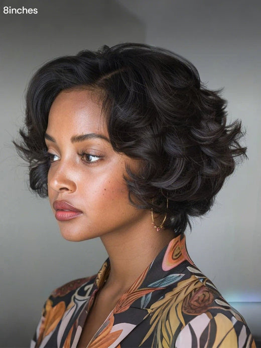 Pixie Cut Side Part Short Bob Wigs Loose Body Hair Beginner Friendly Glueless Wig - sterlyhair